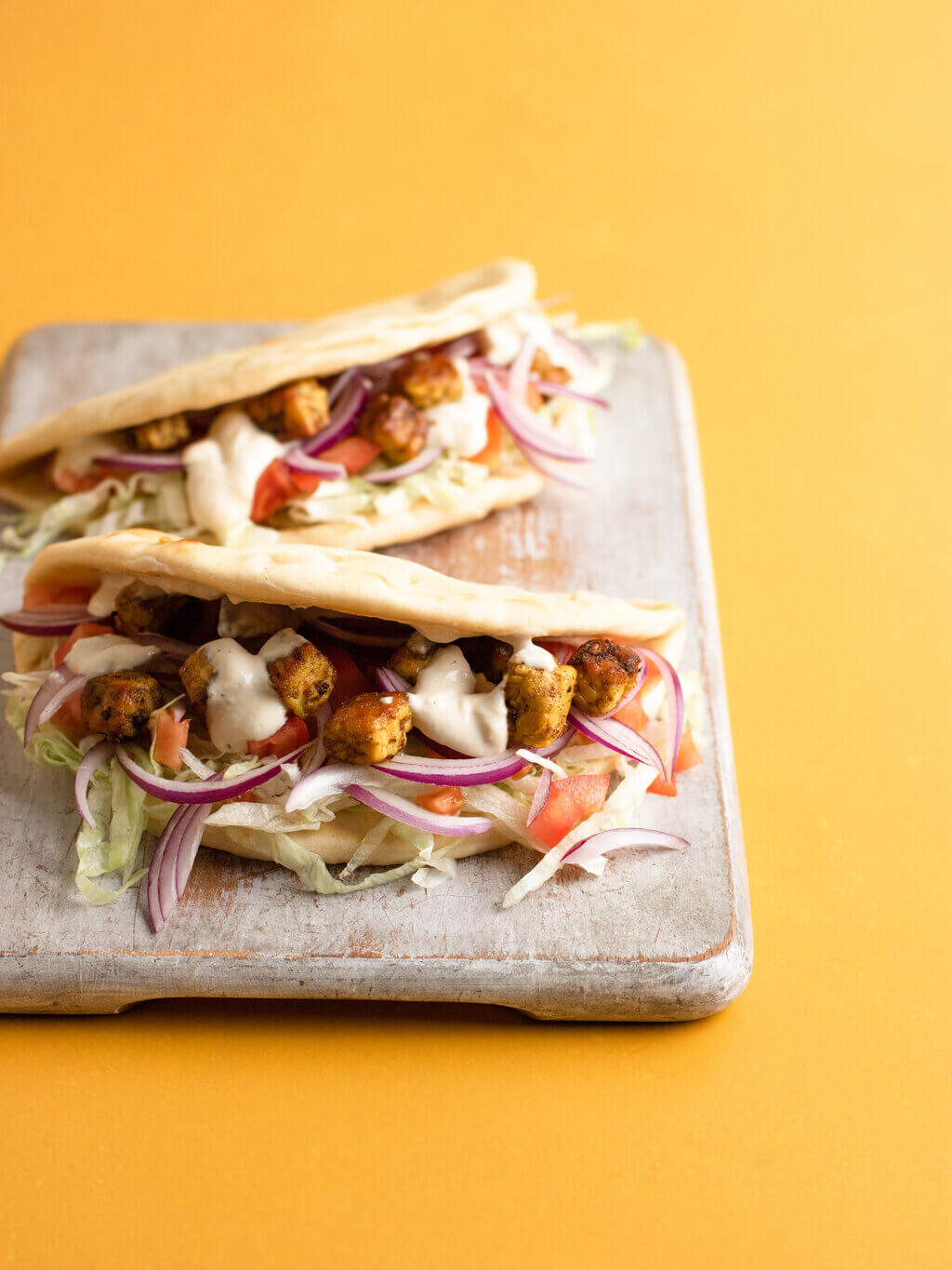 Curried Tempeh Naan Wrap Better Nature Tempeh